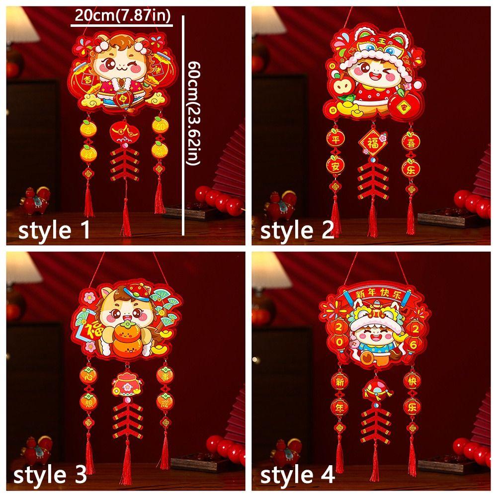 Traditional New Year Wall Pendants Handmade Fu Hanging Ornament  Spring Festival