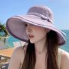 Hat Spring and Summer Women's Versatile Double-sided Bucket Hat Solid Color Big Eaves UV Protection Sun Hat Women's Summer Sun Protection