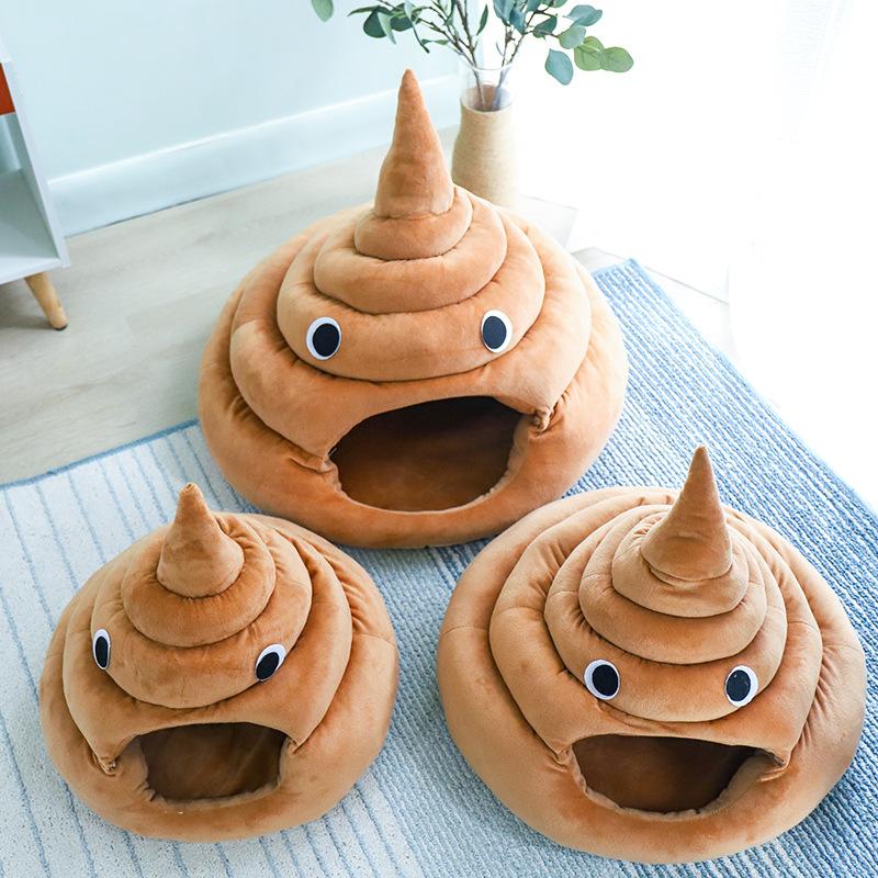 Roztomilý kreativní kočičí domeček Zimní a letní teplý uzavřený pelíšek pro mazlíčky Hnízdo na výkaly Velký psí bouda