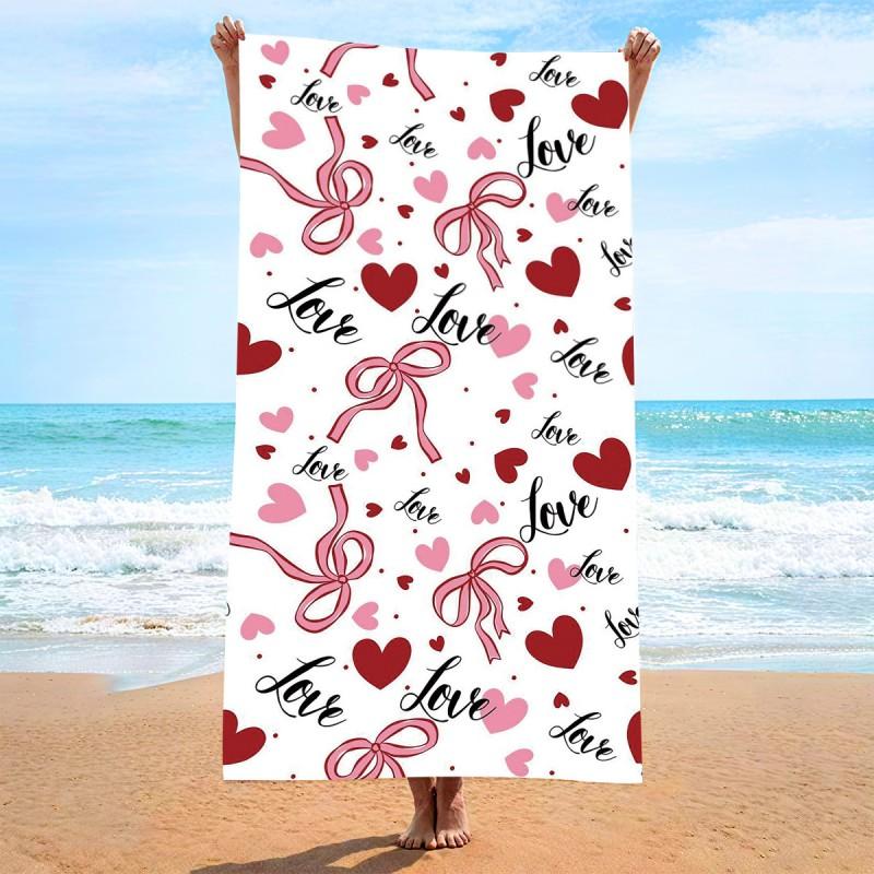 Ultra Soft Microfiber Beach Towel With Quick Dry Antibacterial Ion Print Design Pool Travel Outdoor Use