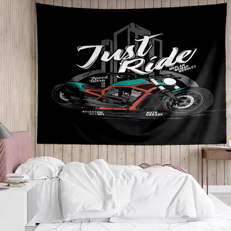off-road-motorcycles Print Tapestry, Backdrop, Easy Setup, Ideal for Bedroom, Office & Living Room, with Aesthetic Wall Hanging Decor.