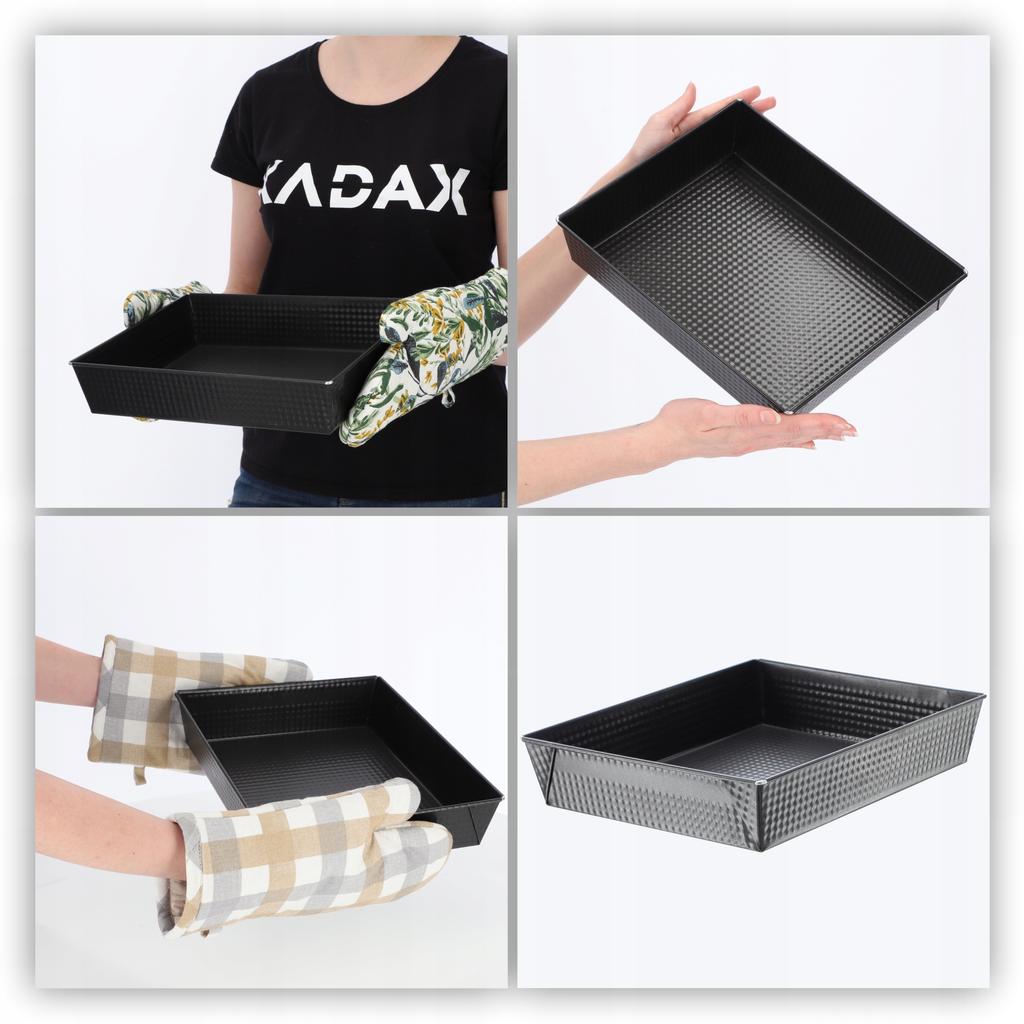 KADAX Blacha Forma Do Pieczenia Blaszki Tortownica XXL Zestaw 3szt Ciasta Blaszka