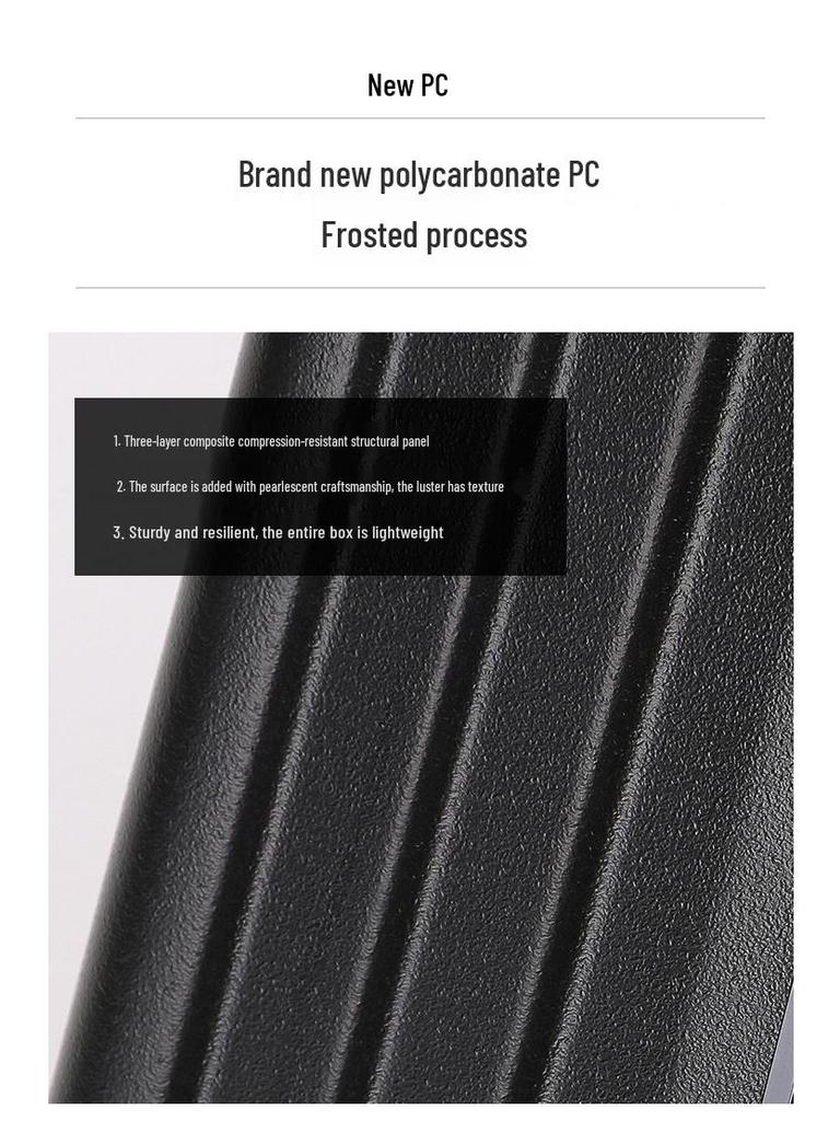 24-Inch Trendy Aluminum Frame Suitcase with Universal Wheels & Password Lock for Students