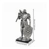 Metallic-LookLook Medieval Knight Figurine Nordic with Buckler