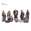 Christian Religious Gifts 11 Pcs Christmas Nativity Scene Set, Resin Mini Figurines Tabletop Decor, Indoor Creche Display Holy Family Angel