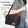 Insulated Solid Color Oxford Cloth Lunch Bag - Portable Bento Bag with Thickened Design and Crossbody Strap for Office Workers