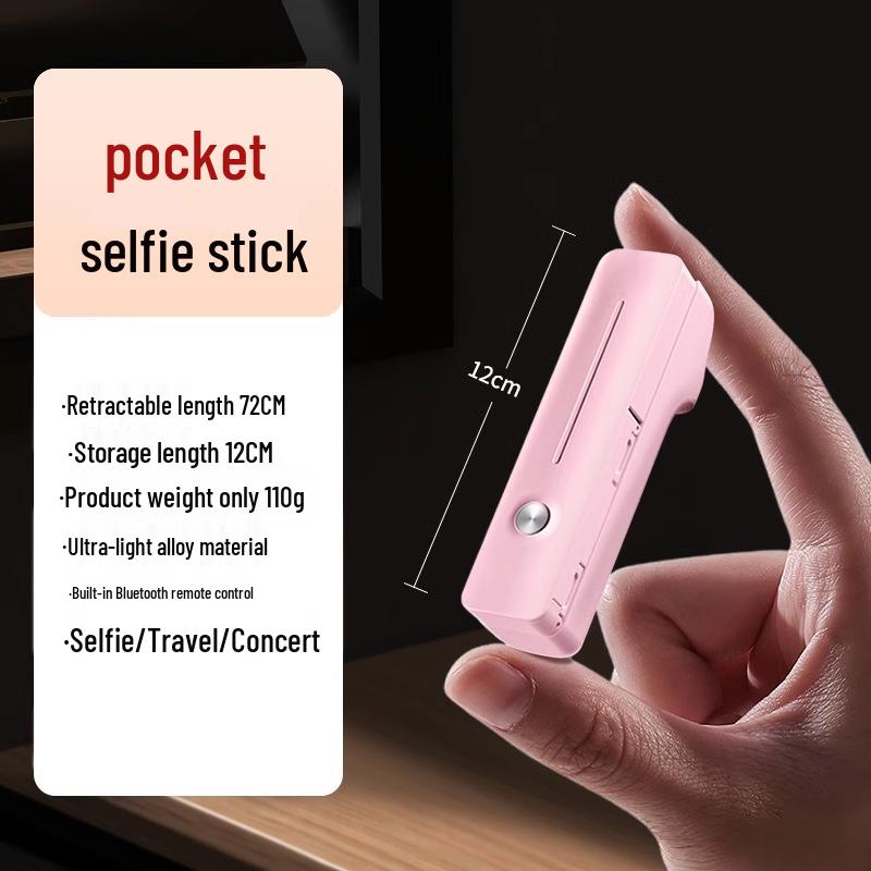 

Compact Bluetooth 5.3 Selfie Stick: Universal, Stable, Anti-Shake Stand for Travel, Outdoor, and Live Streaming Photography.