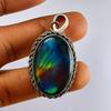 925 Sterling Silver Pendant 40 Ct Natural Multicolor Opal   Jewelry