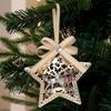 Crystal Drop Metal Christmas Ornaments Tinplate Material Holiday Hanging Decor  Winter Weddings