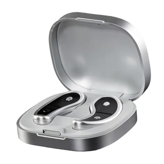 

Масажер для очей з керуванням одним дотиком Видалювач мішків під очима Регульована інтенсивність Масажер для очей Пристрій для омолодження очей для подорожей срібний