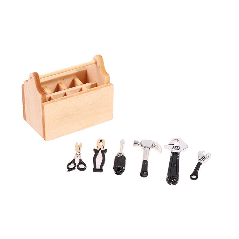 Mini Repair Tools Simulation Toolbox Model Toys for Doll House Decoration 1/12 Dollhouse Miniature Accessories