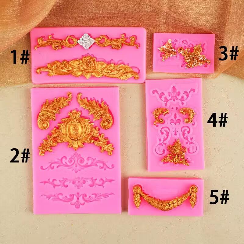 Baroque Retro Silicone Mold for Cake and Clay Decoration