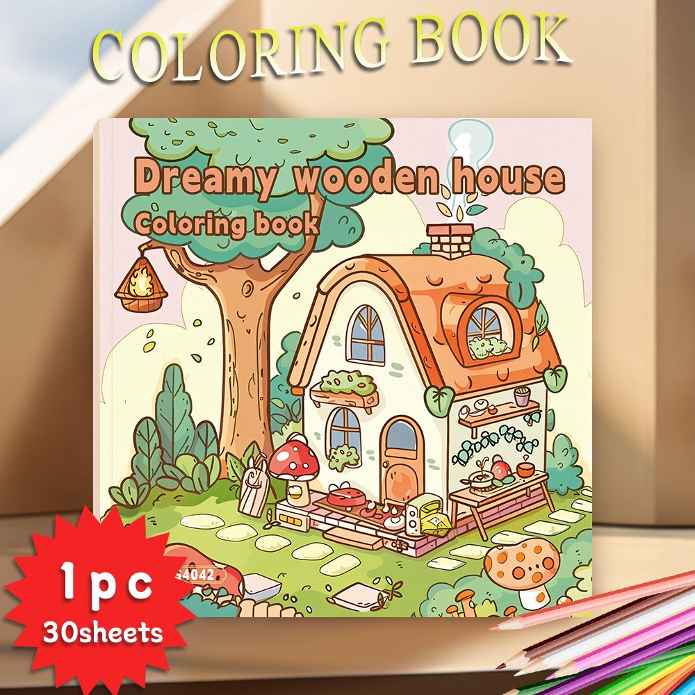 

Книжка-раскраска для подростков, 30 разных узоров, 8,3x 8,3 дюйма, плотная бумага 100 г/м², подходит для эмоциональной разгрузки, праздничные подарки