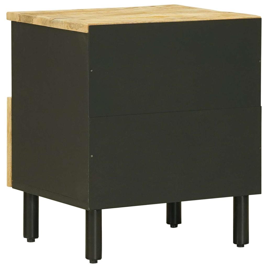 Nightstand 2 Pcs. Natural 40 x 33 x 46 cm Solid Mango Wood