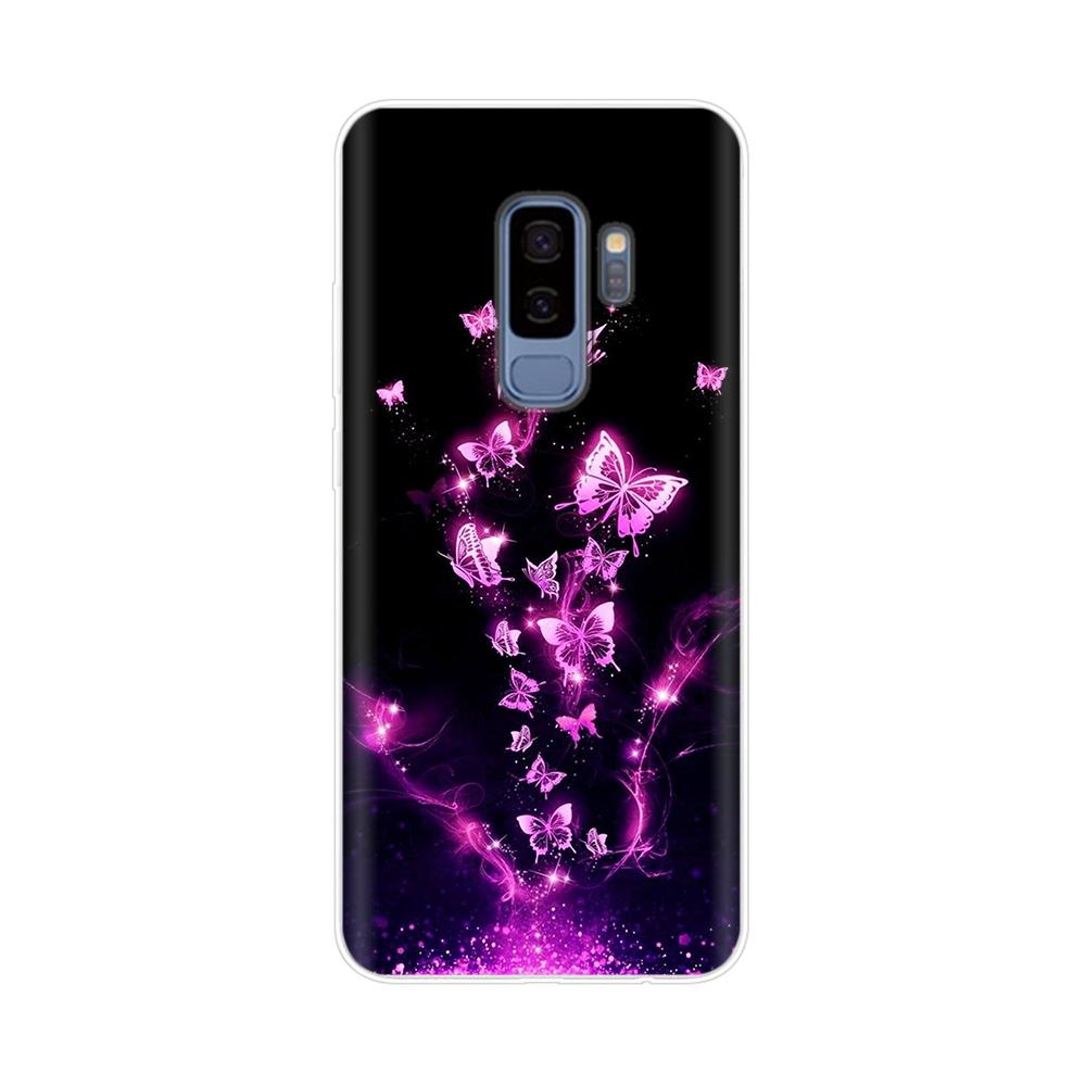 For Samsung Galaxy S9 Plus Phone Case Pretty Butterfly Pattern Soft Slim TPU Clear Silicone Cover For Samsung Galaxy S9 S9+ S 9