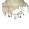 Gothic Retro Silver Color Tree Branch Pinecone Irregular White Crystal Tassel Pendant for Women Halloween Forest Witch Jewelry