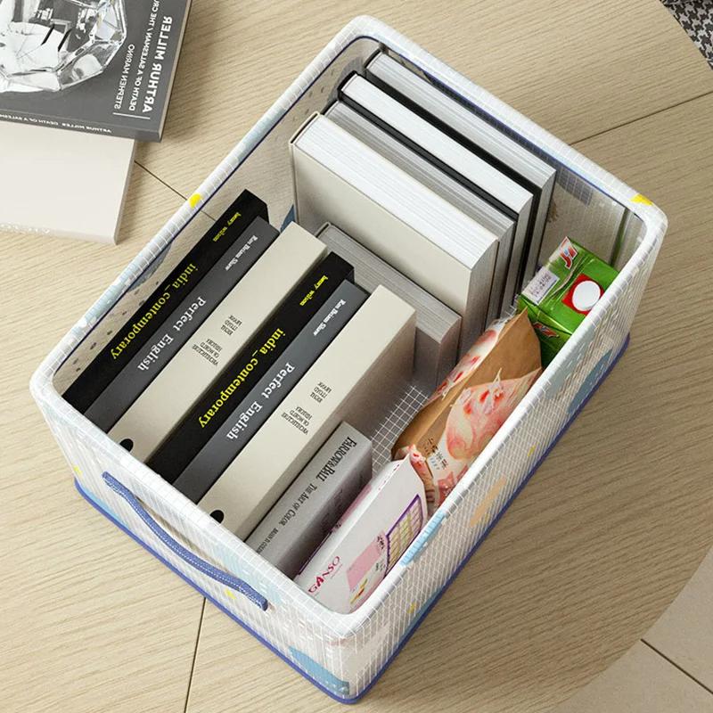 Waterproof PVC Clothes Storage Basket Clear Foldable Underwear Organizer Box with Metal Frame Save Space Sundries Storage Box