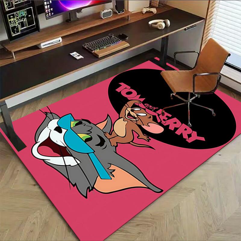 1pc Tom and Jerry Carpet, for Home & Office Decor, Desk Chair Carpet, Festive Gift,Conference Room CarpetL1092