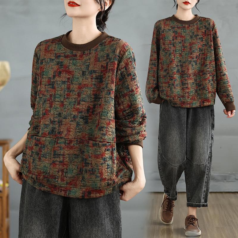 DIMANAF 2024 New Plus Size Women Full Sleeve Casual O-Neck Loose Autumn Basic Tops T-Shirt New Pullover