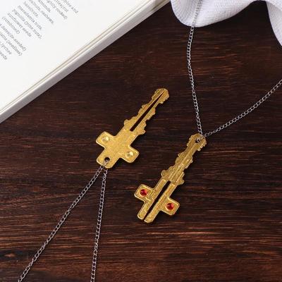 Mission Impossible Necklace Tom Cruise Cosplay Unisex Key Pendant Choker Jewelry Accessories Gifts