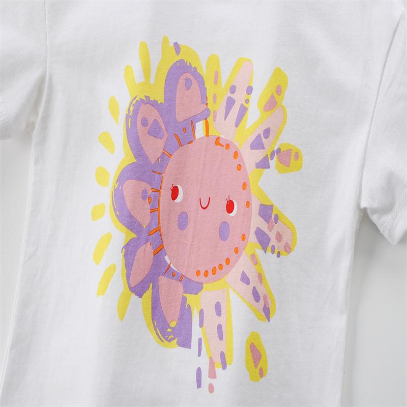 Jumping Meters New Arrival 3-8T Kids Girls 2 PCS Sets Baby Outfits Summer Tops + Shorts Children's Clothing Set Toddler Outfits