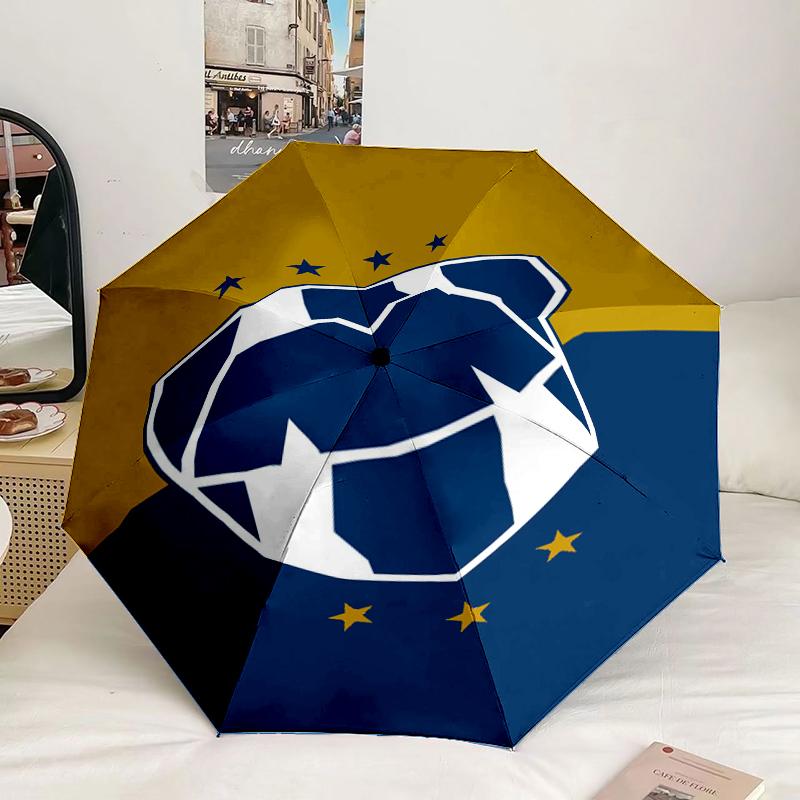 Football Club Emblem Umbrella 8-Frame for Travel, camping, Casual Lightweight Portable Umbrella, Essential for every family Holidays Gift