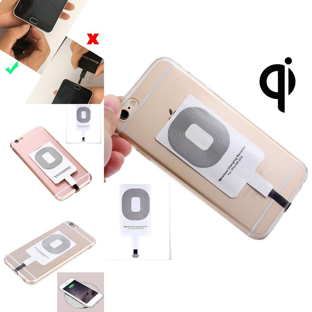 Wireless Qi Charger Adapter Charging Receiver For Iphone Samsung Typec Andriod