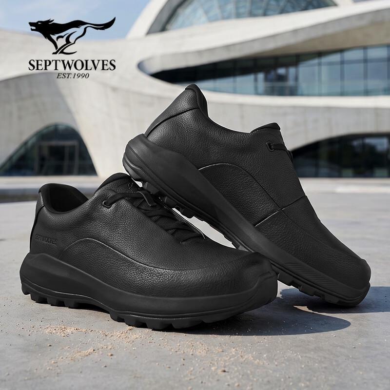 Septwolves Men's Leather Business Casual Walking Shoes