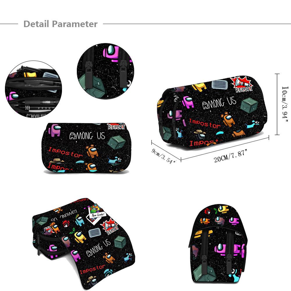 Among Us Book Bag Set With Nylon Material For School And Daily Use
