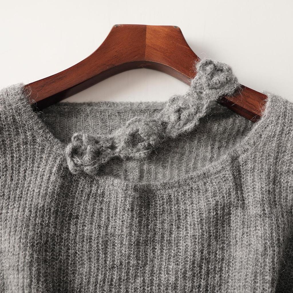 Autumn Long Sleeve Short Knitwear Women's Clearance Collection