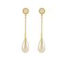 Personalized Stainless Steel Shell Pearl Earrings Stud Earrings Retro Versatile Titanium Steel Earrings Women