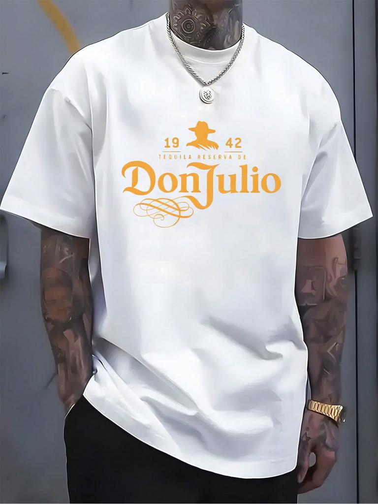 Dongjiu Leo MenS Graphic T Shirt Breathable Pure Cotton Printing Short Sleeve Round Neck Top Casual And Fashionable