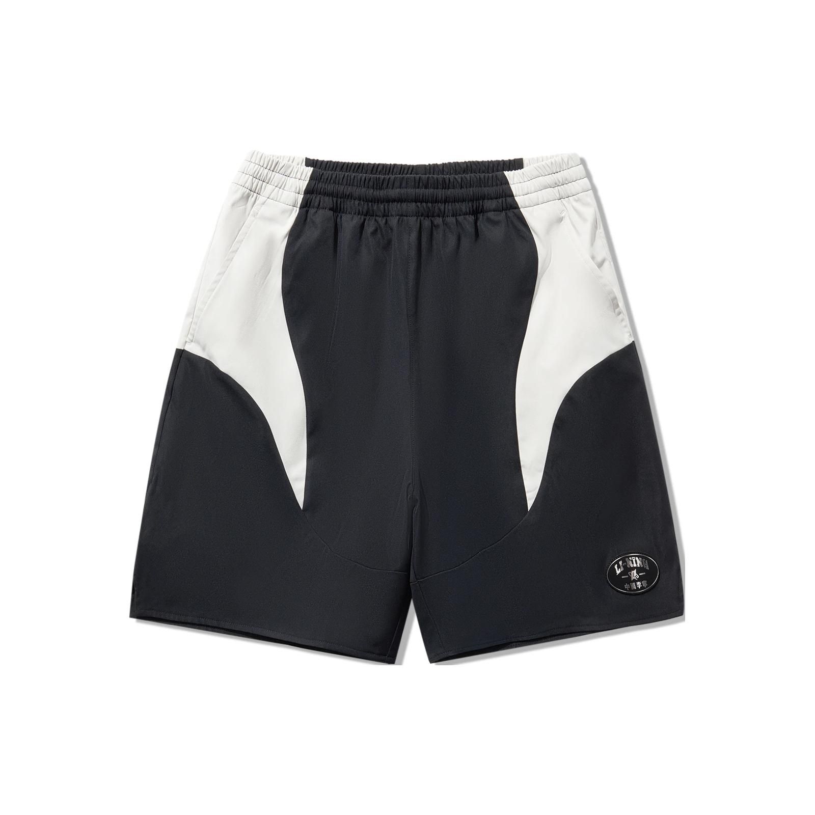 

Li Ning Цветной блок Средняя посадка Прямые Свободные Спортивные шорты Мужские шорты Черный Молочный AKSU165-1 XXL