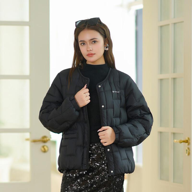 Tanboer Women's Lightweight Round Neck Down Jacket