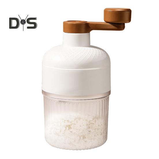 Eisrasiermaschine, Edelstahlklinge, handbetriebener Eiscrusher mit Eiswürfelform, tragbarer manueller Eisbereiter für Smoothies, Milchshakes