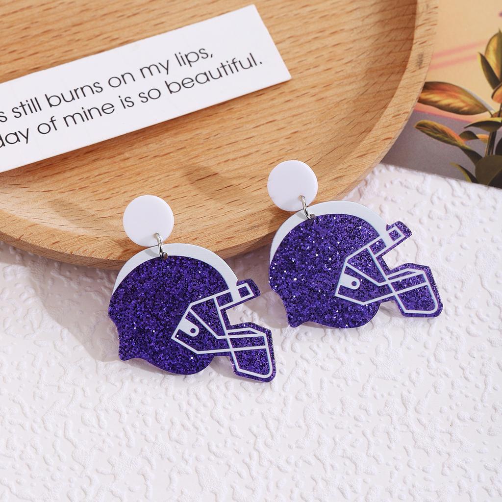 Drip Rugby Acrylic Earrings Women'S, Super Bowl Sports Wind Game Day Fashion Earrings