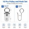 10pcs 15mm Curtain Rail Pulleys Smooth Glide Curtain Runners Curtain Gliders  Ceiling Track