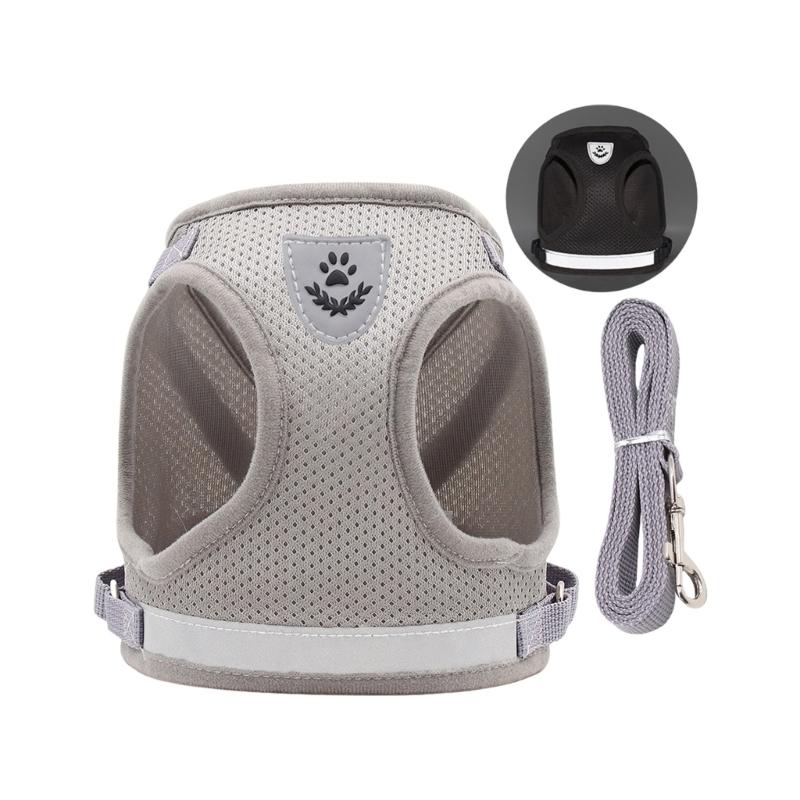 Breathable Dog Vest Harness Reflective Strap Comfortable Dog Harness for Small Pet Outdoor Activity Walking Accessory
