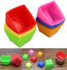 Lebendige und langlebige Silikon-Quadrat-Muffin-Förmchen für lustige Backabenteuer