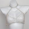 Eye Catching Mesh Body Chain With Glitters Rhinestones Backless Sleeveless Clubwear Suitable For Travel And Photo Props