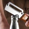 Vegetable Peeler with Wood Handle 3-in-1 Stainless Steel Kitchen Tool Bottle Opener Ergonomic Rust-Proof Portable Camping Food Prep Tool
