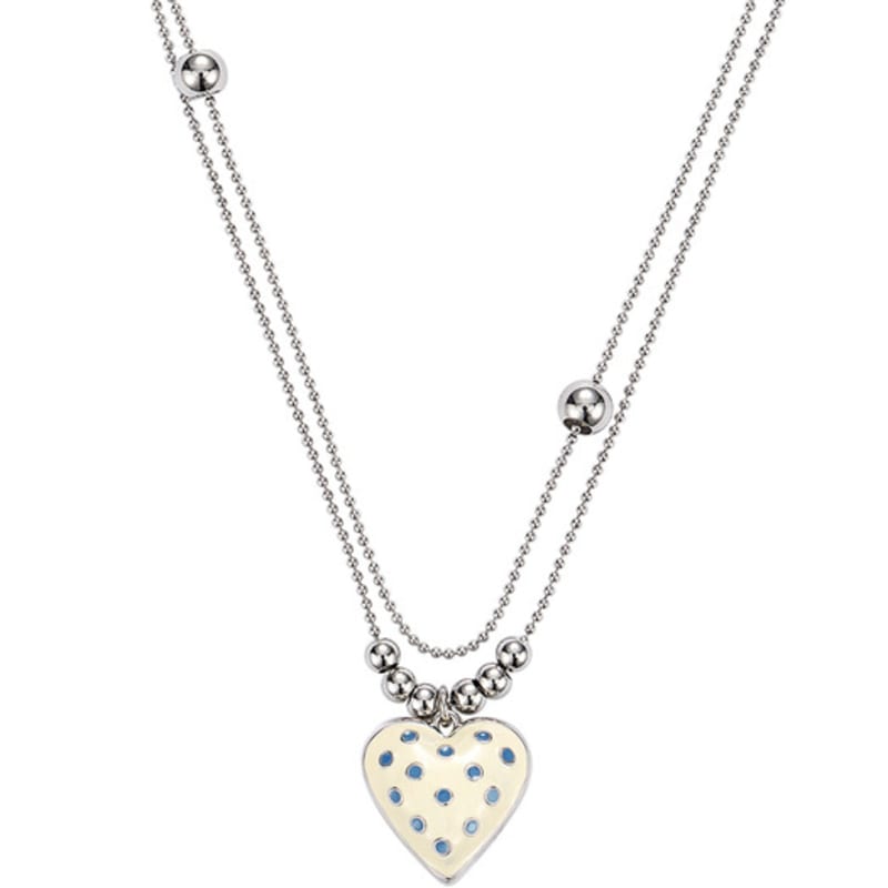 

nff dot heart necklace-ivory ONE