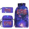 Vintage "Netherlands Hup Holland Hup" 3 In 1 Backpack Shoulder Bag Pencil Case Women Men Student Fashion Football Lover Bagpack