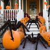 200CM Giant Spider Halloween Decorations Fake Scary Spider for Indoor Outdoor Home Wall Yard Parties Halloween Decoration Props