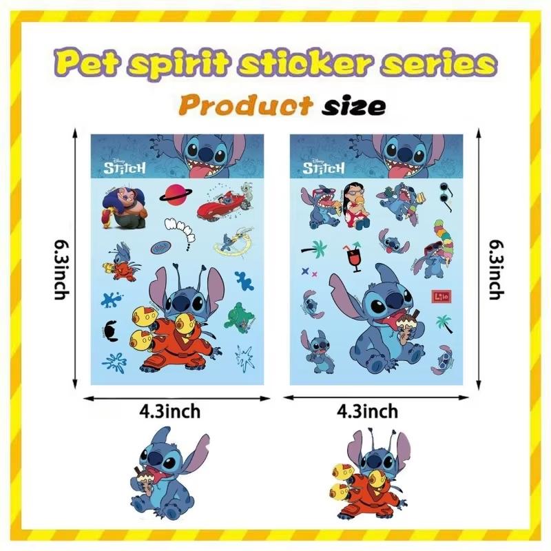 MINISO Stitch Lilo & Stitch Anime Peripherie Kawaii Niedlich Studenten Notizbücher Gepäck Handyhüllen DIY Dekorative Aufkleber Großhandel