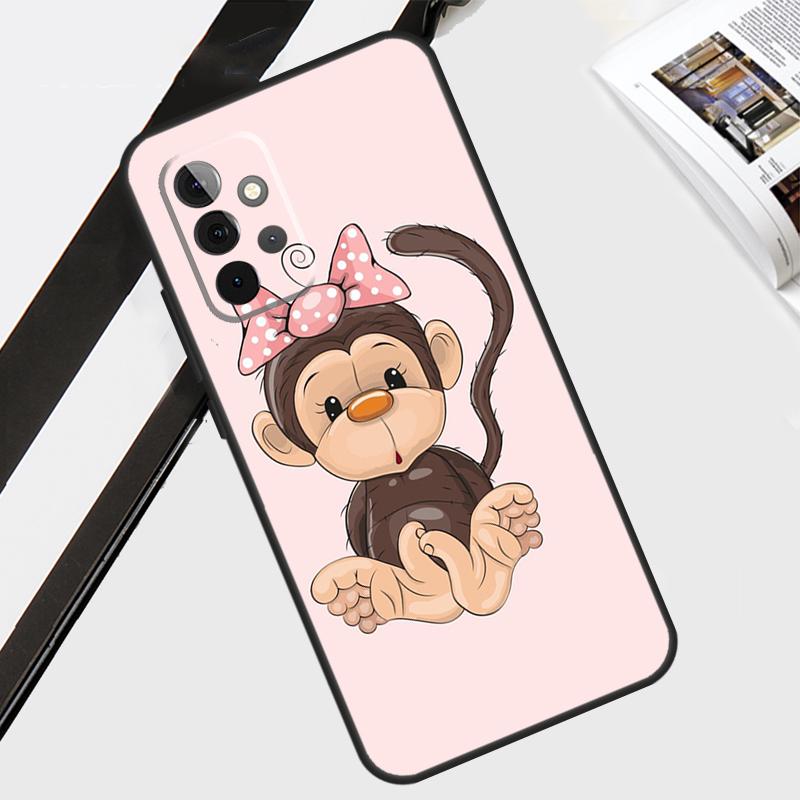 Monkey Gorilla Ape Baby Phone Case For Samsung A03S A02S A21S A20e A12 A22 A32 A42 A52 A72 A50 A70 A51 A71 Cover