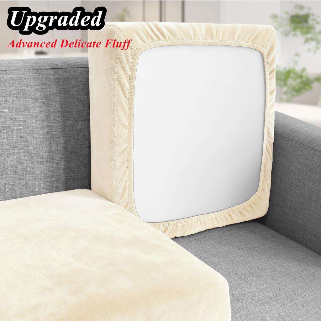 Sofa Cushion Covers Stretch Velvet Sofa Seat Cover Universal Non-Slip Elastic Couch Slipcovers Replacement Furniture Protector