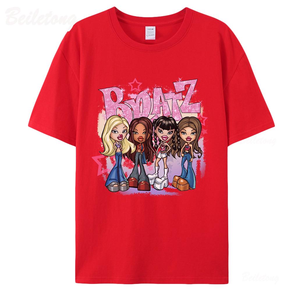 

Bratz Y2k T Shirt Women 2000 Cartoon Print Harajuku 100 Cotton Pink Tops 2022 Summer Girls Fashion Short Sleeved Tees Aesthetic S