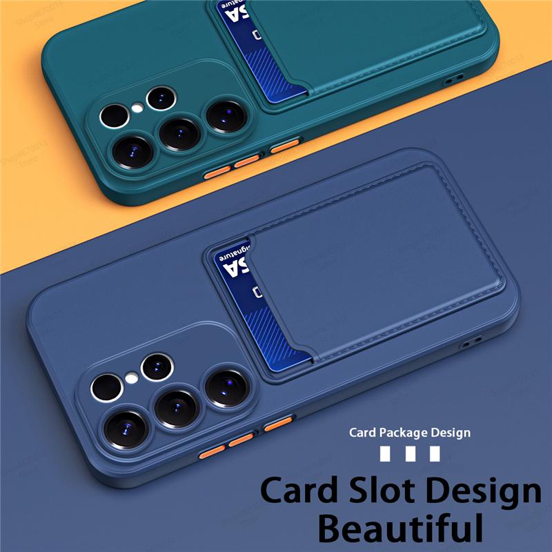 Funda Soft Back Silicone Wallet Case For For Samsung Galaxy S26 S25 S24 S23 S22 S21 Ultra Plus FE Edge Card Holder Cover