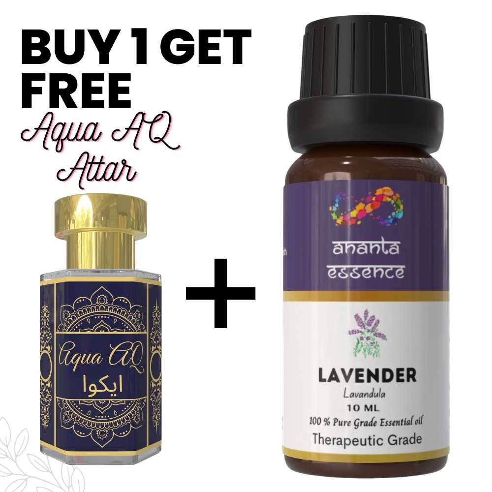 Lavender 10 ml Essential Oil for Aromatherapy & Home Fragrance with Free 5 ml Aqua Attar | Essential Oil for Diffuser